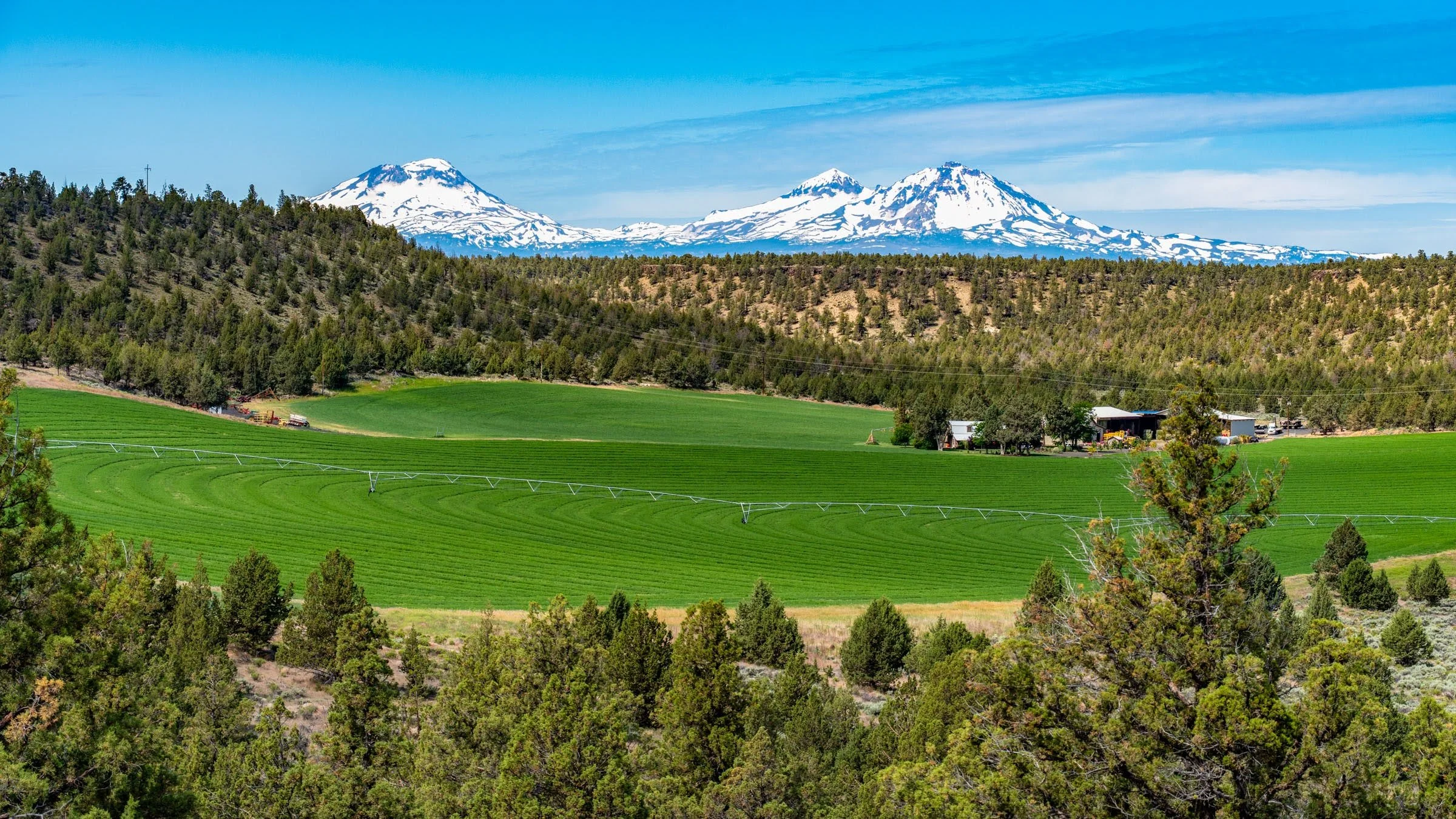 Hay Farms Spring2025 Three Sisters Mountains Sisters Oregon Central Oregon Photographyby 2400px webres