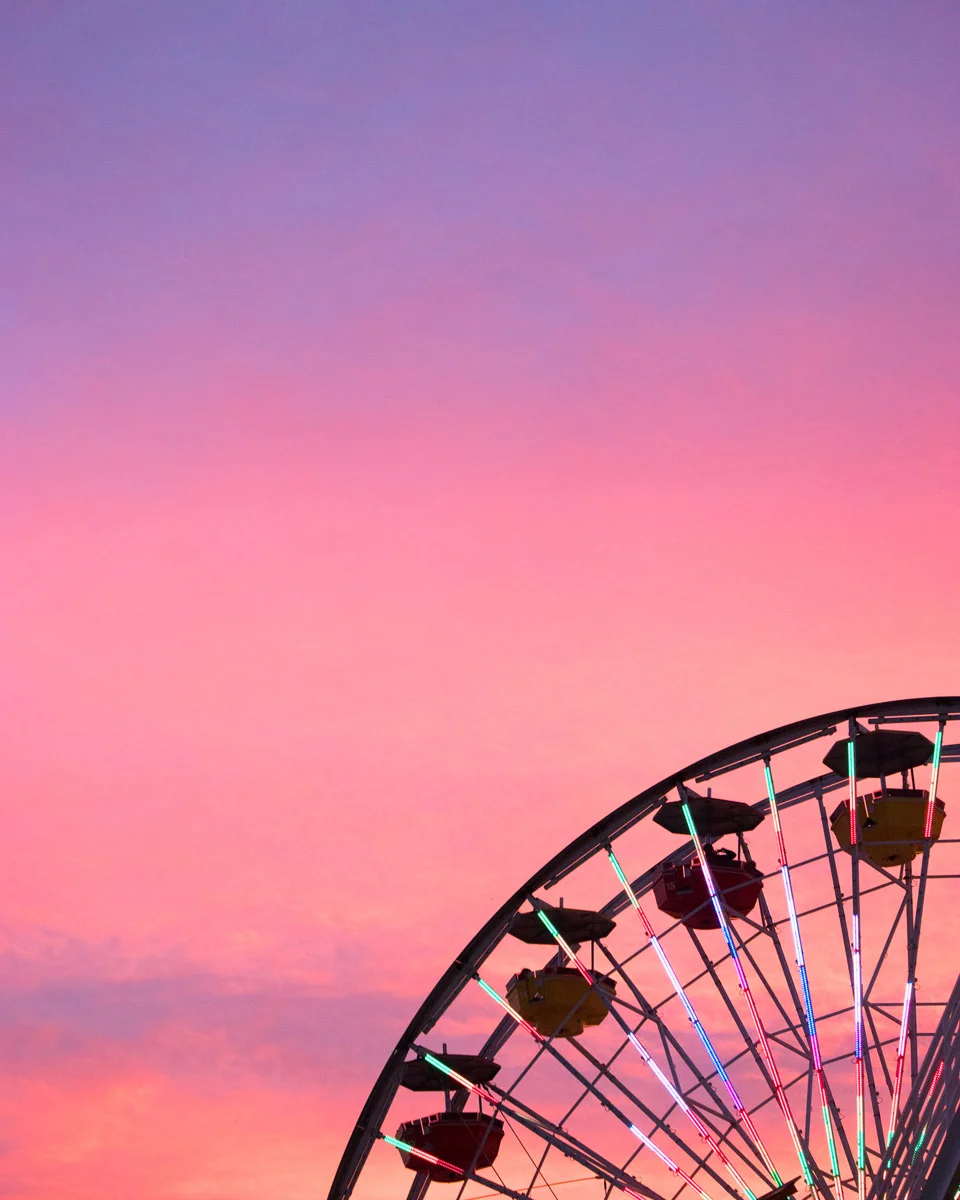 Santa Monica California Cotton Candy Portrait