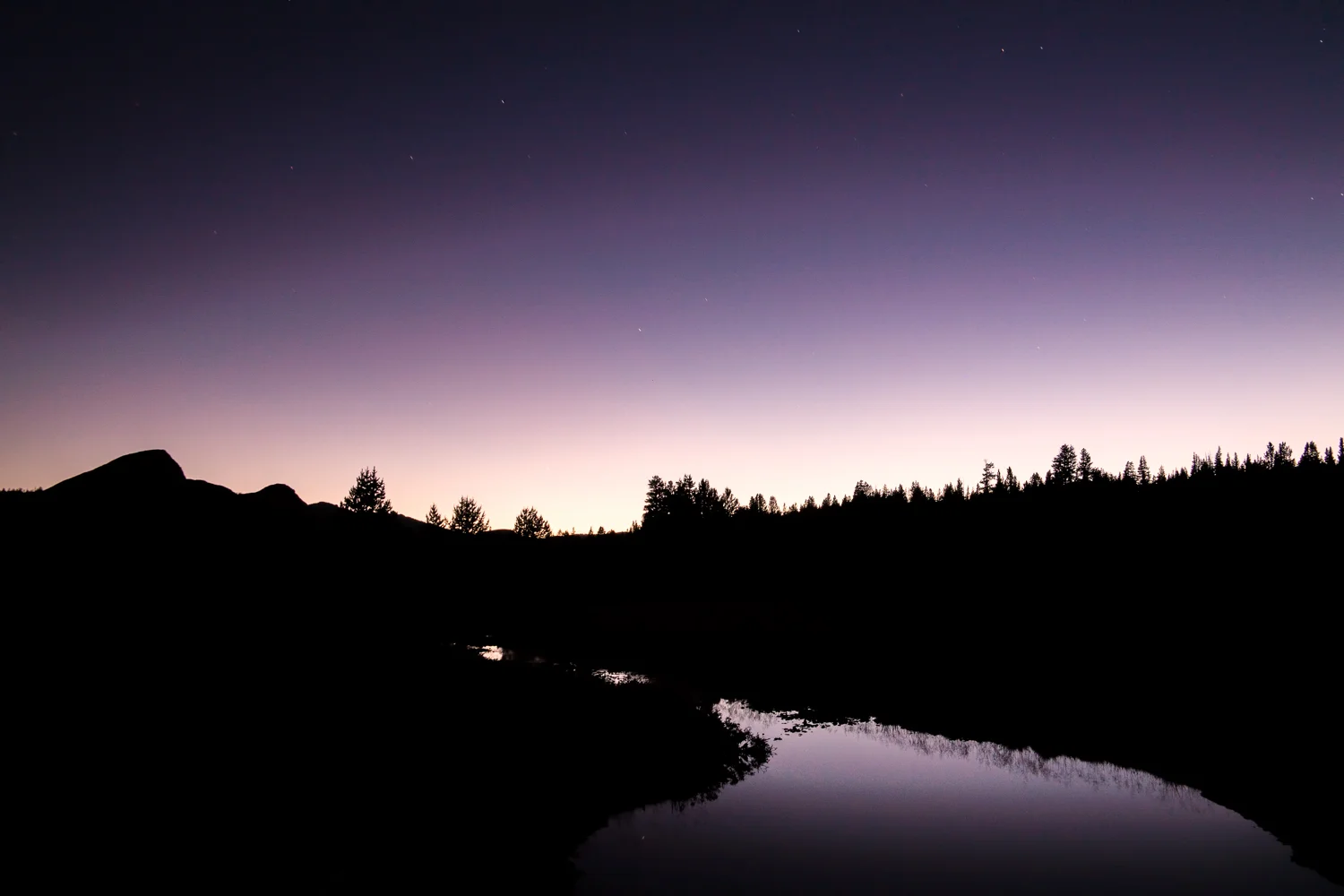 Twilight Over Tuolumne, Tuolumne Meadows, Yosemite National Park, California. Summer 2014.