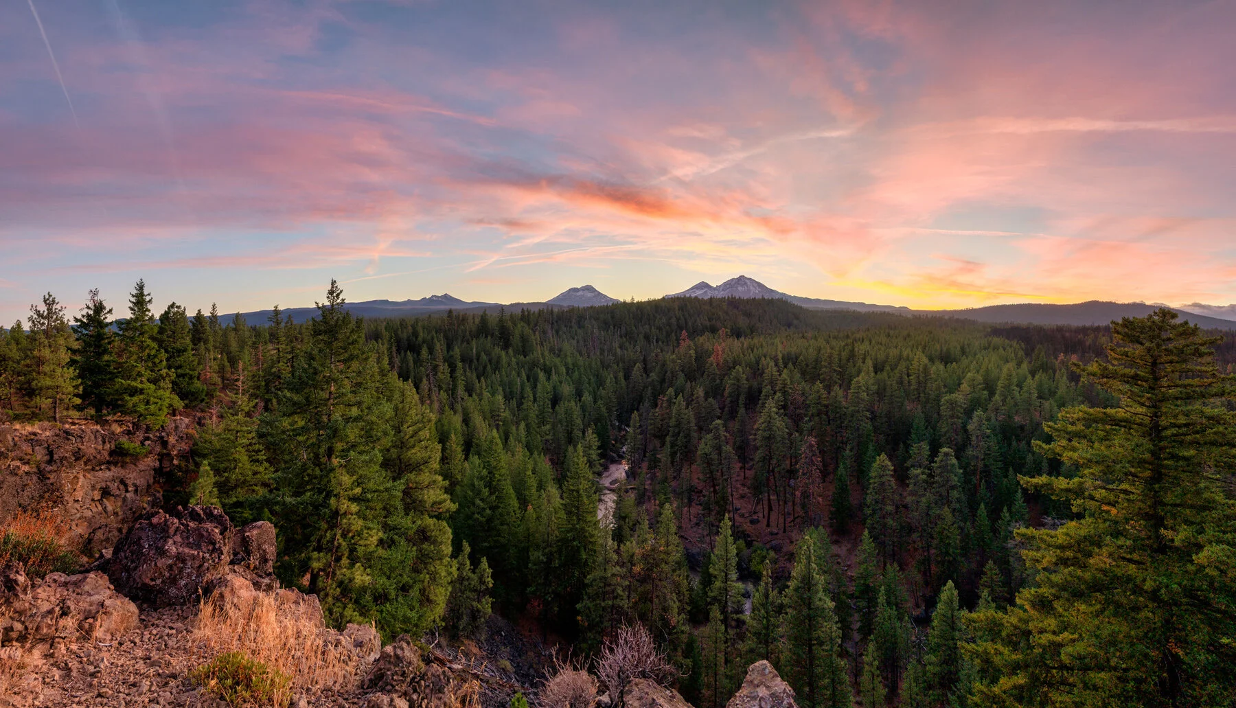 Three Sisters Sunset Bend Oregon