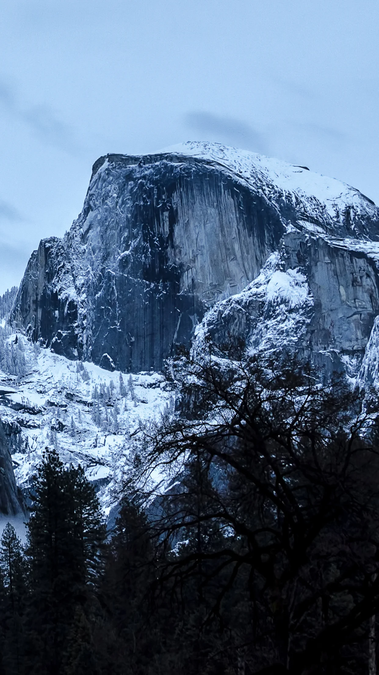 half dome after the storm.