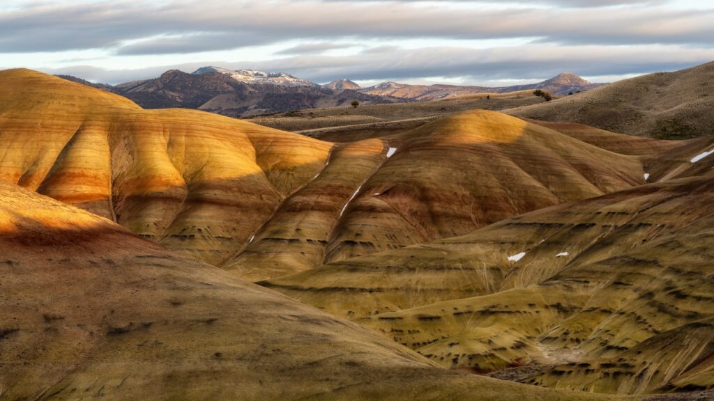 John Day Fossil Beds Painted Hills Unit in Oregon during sunset — photography by Wasim Muklashy